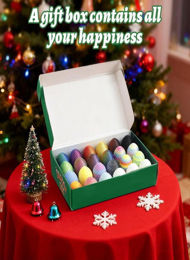 Flavery 3D Printed Dragon Eggs - 24 PCS Mini 3D Printed Toys, Flexible Dragon Inside, Cute Christmas, Birthday Gift, Collectibles for Adults&Teens,3D Print Animals, Cute Desk Pets (Multicolor) - Image 2